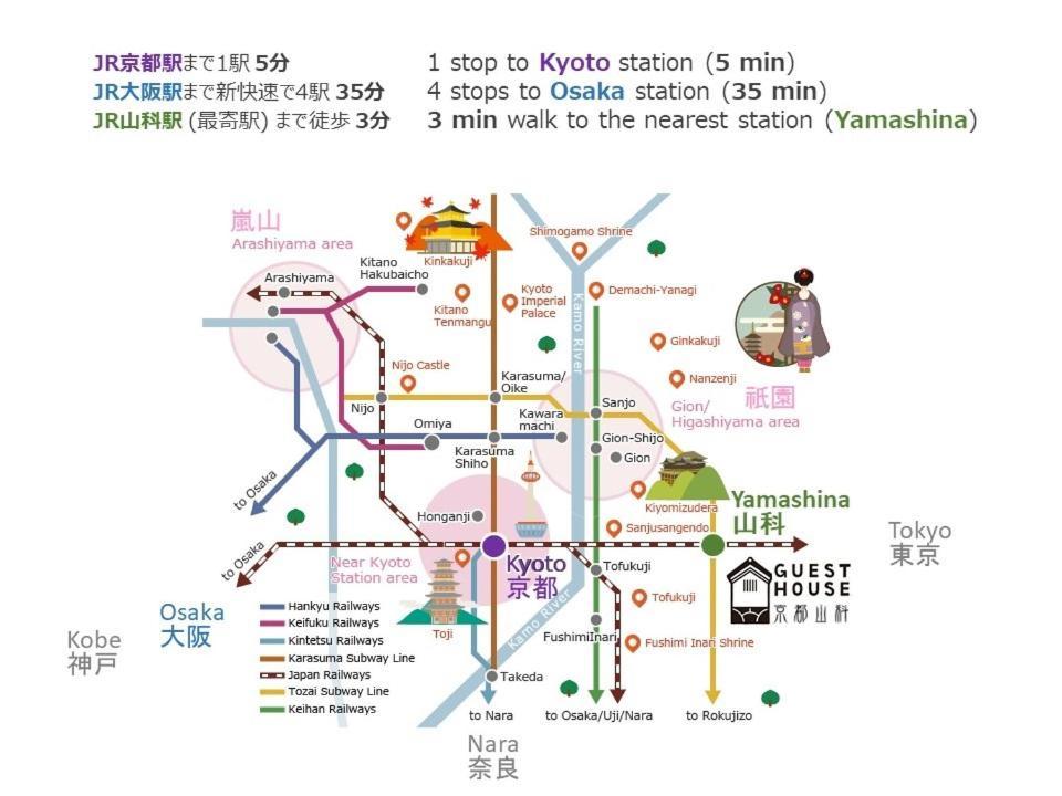 Guesthouse Kyoto-Yamashina Exterior photo